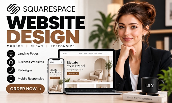 design or redesign a professional squarespace website