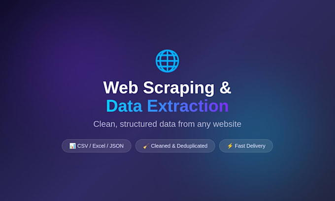 scrape data from any website