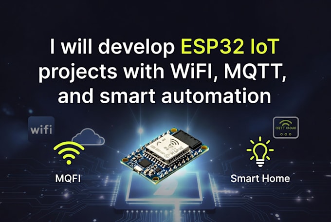 develop esp32 iot projects with wifi, mqtt, and smart automation