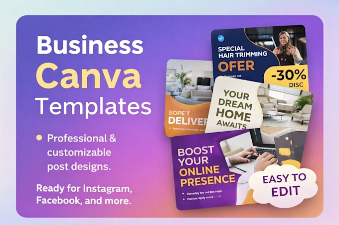 design canva templates for business posts and marketing