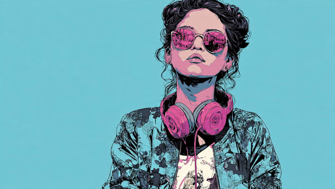 create a unique street pop art illustration