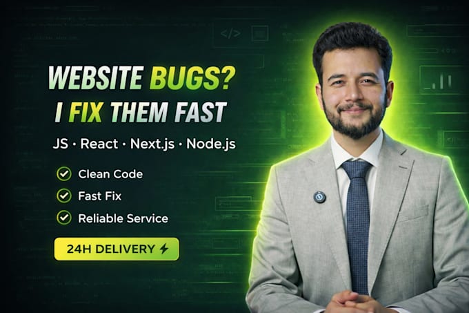 fix your react or nextjs bugs, API errors, and frontend issues fast