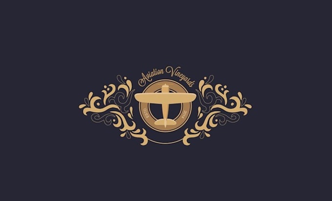 design sustainability aviation vineyards logo