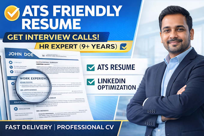Create ats friendly resume and optimize linkedin profile by Jamil_hr ...