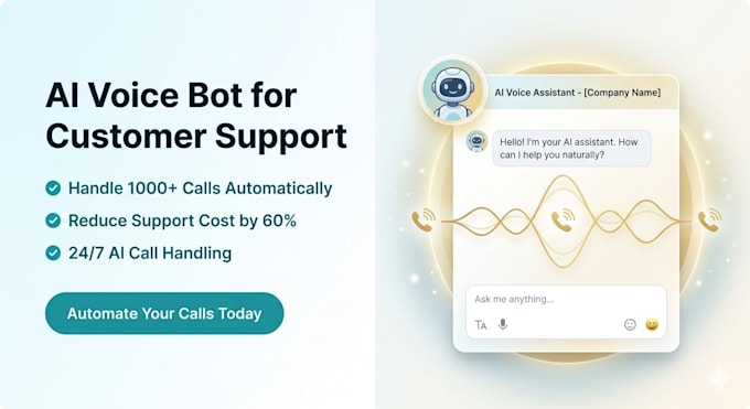 build ai voice bots for customer support, calls, and phone automation