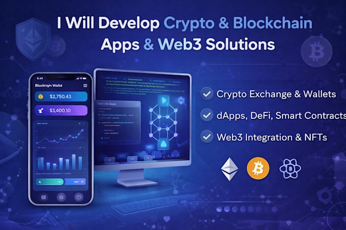 develop a secure crypto wallet app for android, ios, web3 blockchain