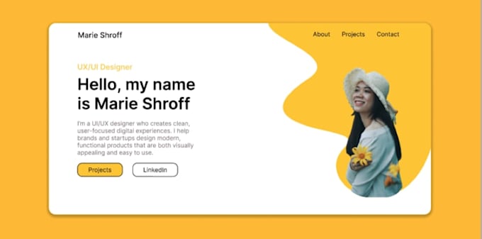 Design a clean and modern portfolio website ui in figma by Shruti489 ...