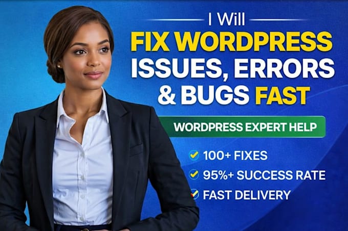 fix wordpress issues errors bugs critical error and fix wordpress website