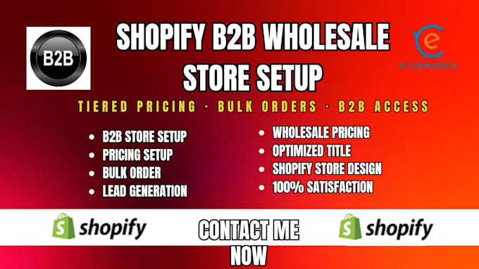 shopify b2b wholesale store setup, wholesales pricing rules, bulk orders