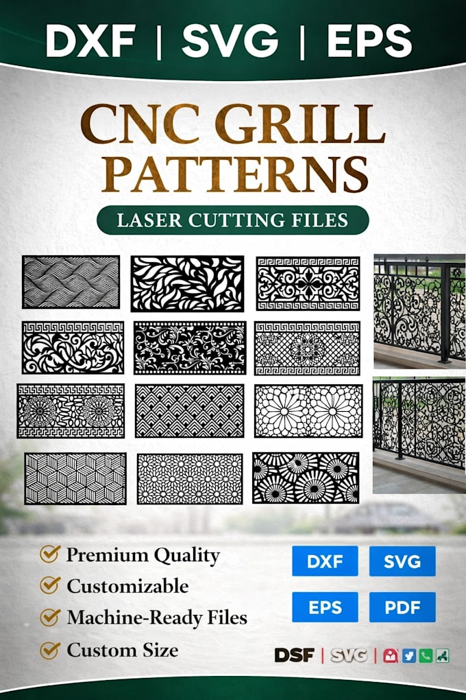 create premium islamic cnc laser cut vector designs