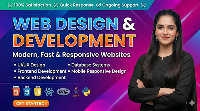 build website development, custom website development as full stack developer