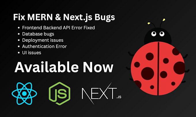 fix bugs in your mern and next js web application quickly