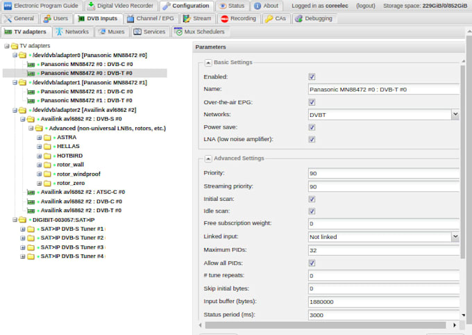 set up and optimize your tvheadend server on linux