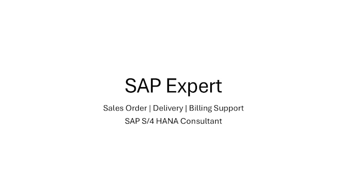 provide sap sd support for sales order, delivery and billing issues