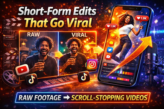 shortform content editing, content repurposing, and raw footage transformation