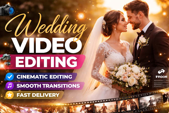 edit cinematic wedding video, highlights and teaser