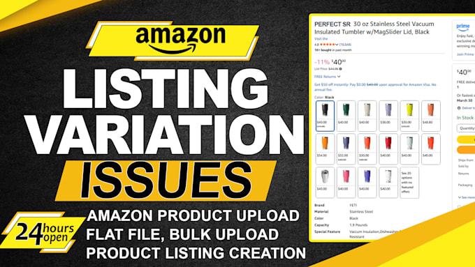 do amazon product listing through flat file, fix variation listings issue