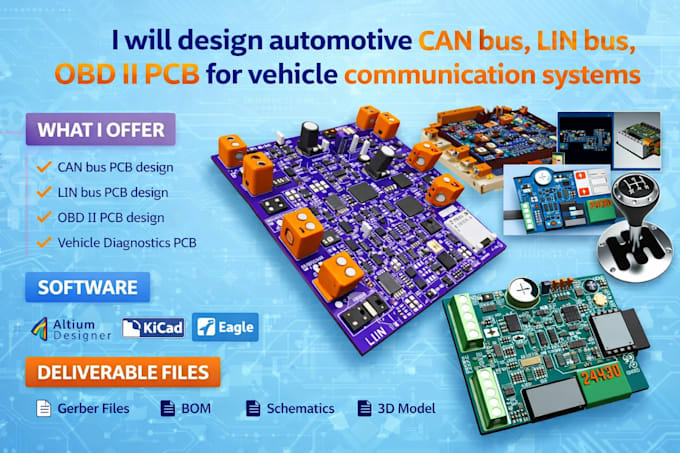 Pcb Bus Example Design automotive can bus lin bus, obd ii pcb per sistemi di ...