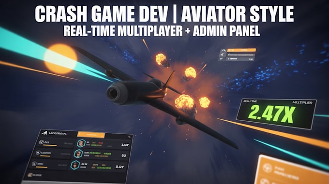 develop crash game, aviator style game, realtime multiplayer game admin panel
