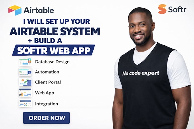 setup airtable database softr webapp airtable automation and client portal