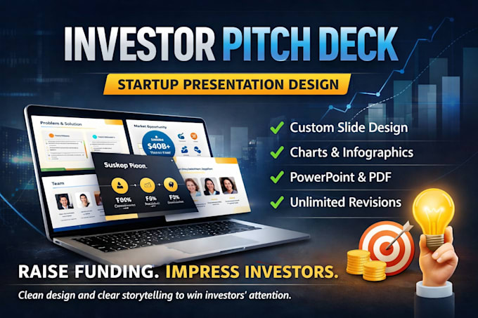 Design investor pitch deck and powerpoint presentation by Makavana | Fiverr