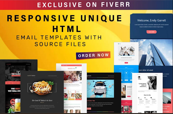 design responsive html email newsletter, mailchimp or klaviyo email template