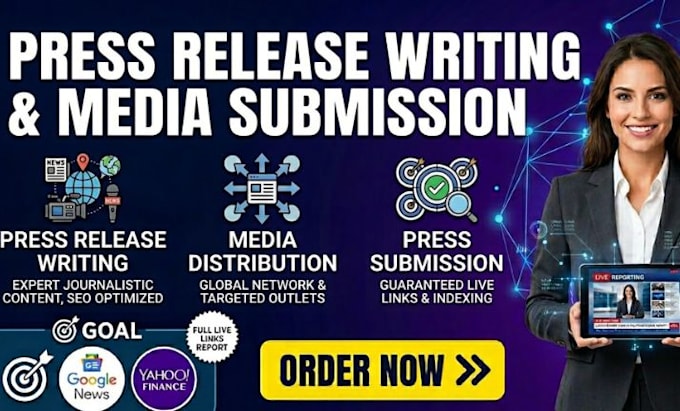 do press release writing, media distributiong and submit press release