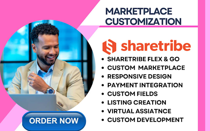 Hacer marketplace online de sharetribe y sitio web de sharetribe flex