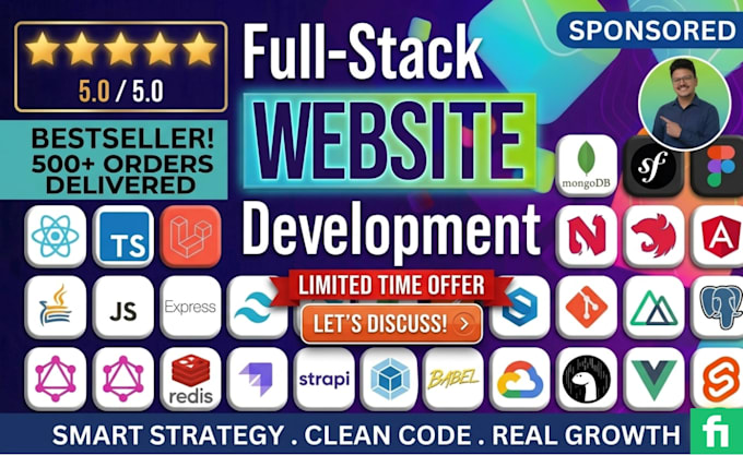 do website development , full stack development, website coder