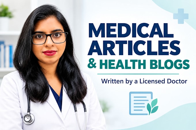 write SEO medical articles and health blogs as a doctor
