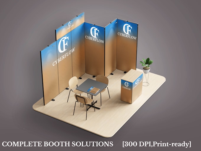 design professional trade show booth, backdrop and exhibition stand
