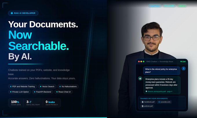 build a rag chatbot trained on your PDF website or documents