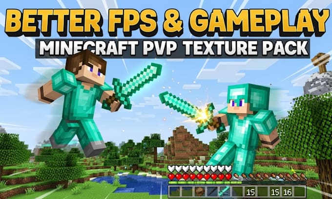 create custom minecraft pvp texture pack for fps boost and better gameplay