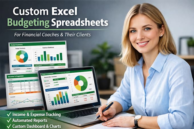 create custom excel budgeting spreadsheet for financial coaches and client