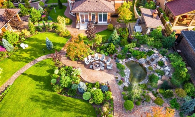 do backyard landscape design, patio, outdoor living space, front yard design