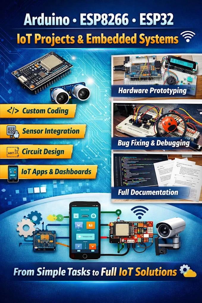 do esp32 arduino coding, iot projects and embedded systems