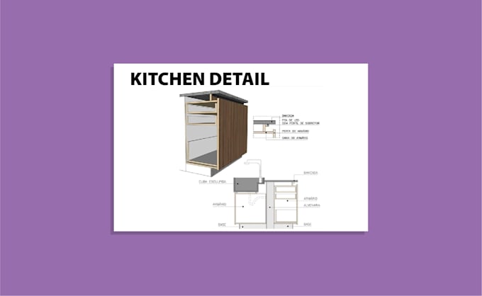 draw and develop kitchen cabinet and millwork shop drawings