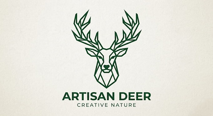 design a modern and elegant deer logo