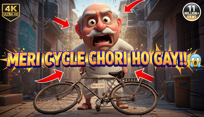 design viral comedy and cartoon thumbnails