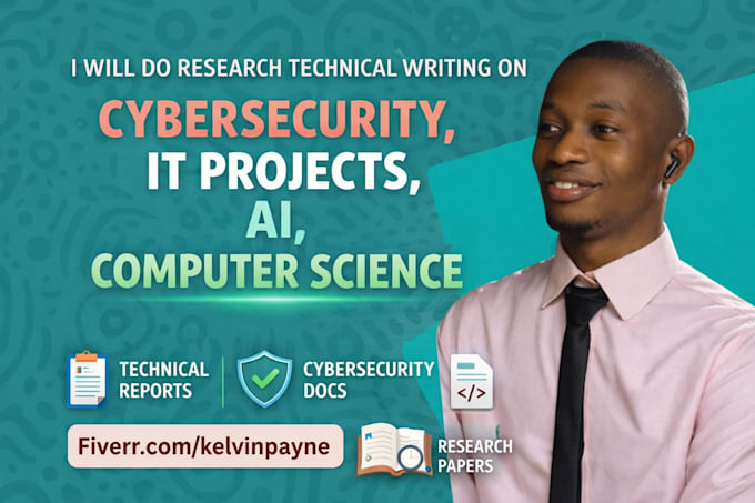 do reseach technical writing on cybersecurity, IT projects, ai, computer science