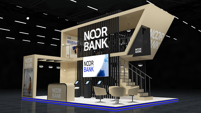 design high end 3d exhibition stall, trade booth and kiosk