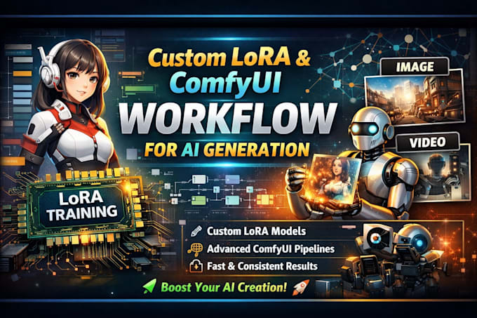 train custom lora and build comfyui workflow for ai generation