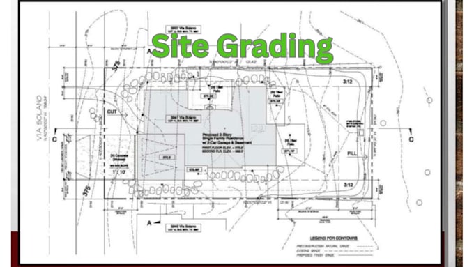 site grading plans subdivision layout cut and fill volumes geotechnical projects