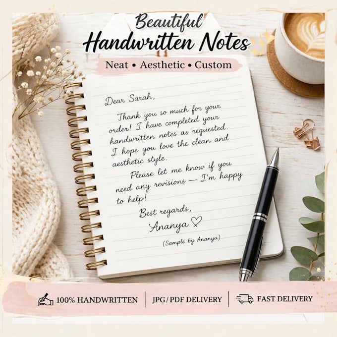 create beautiful handwritten notes, letters, and aesthetic