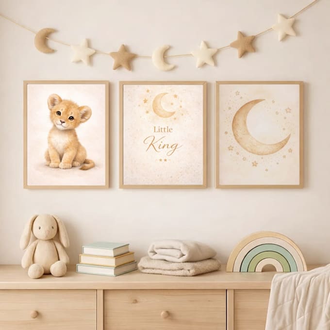 create custom minimalist nursery wall art printable