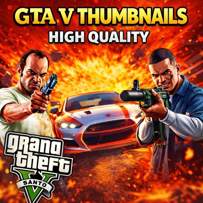 design high CTR gta 5 youtube thumbnails