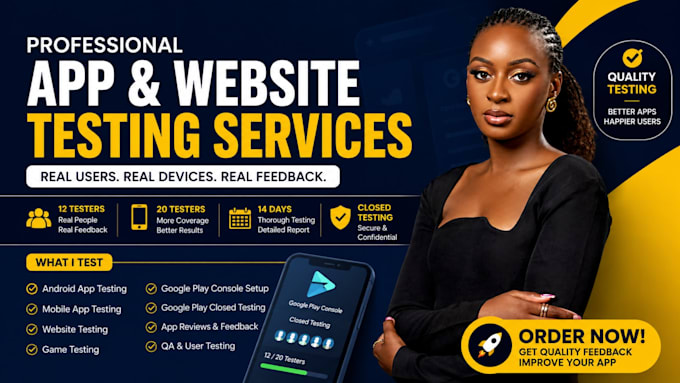 provide 12 to 20 testers for mobile app closed testing QA testers IOS tester