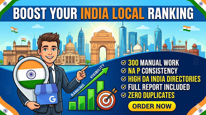 build 300 high authority india local citations for google maps ranking