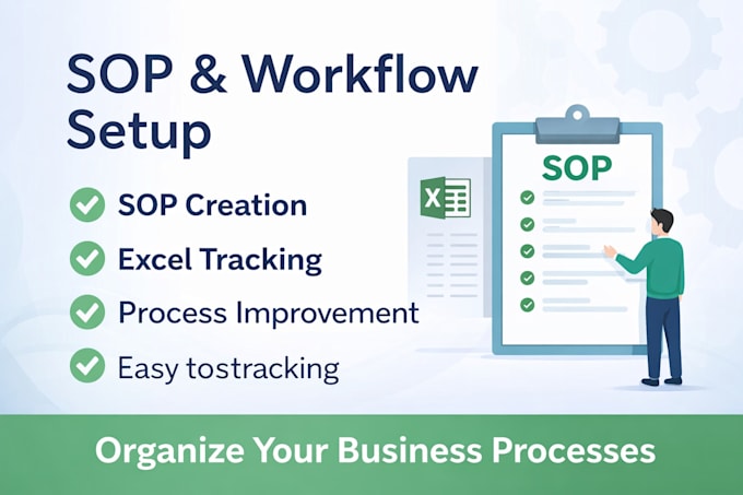 create sop, workflow process, and excel tracking system