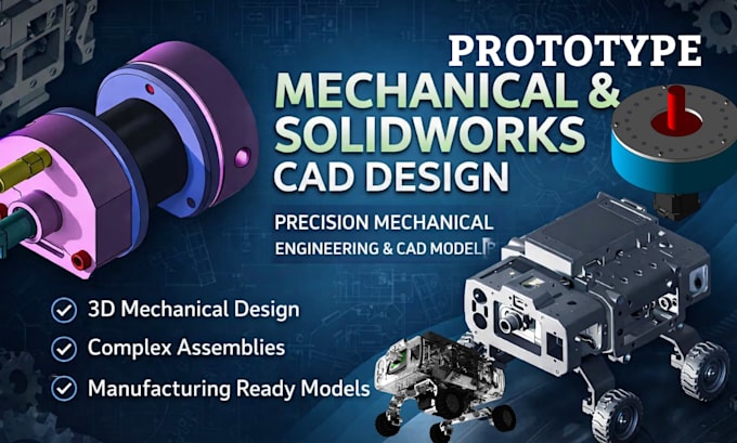 Do mechanical product design and 3d cad modeling in solidworks for you ...